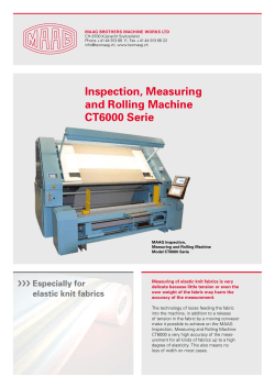 Inspection, Measuring and Rolling Machine CT6000 Serie