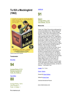 To kill a Mockingbird