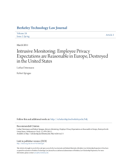 Employee Privacy Expectations are Reasonable in Europe