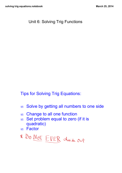 solving trig equations.notebook
