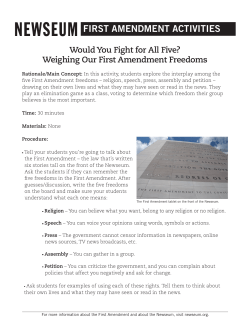 first amendment activities