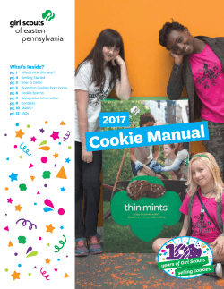 2017 Cookie Manual - Girl Scouts of Eastern Pennsylvania