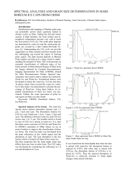 Spectral Analyses and Grain Size Determination in Mare Boreum Ice