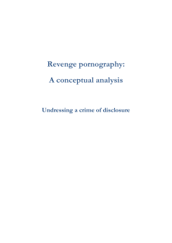 20170127 MG Revenge pornography a conceptual analysis