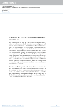 The Naturalis historia by Pliny the Elder provided Renaissance