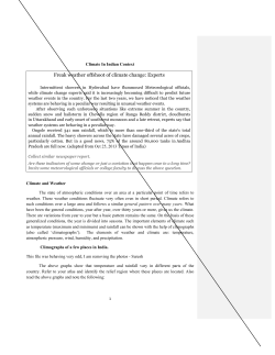Freak weather offshoot of climate change: Experts