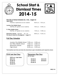 Dismissal Times 14-15