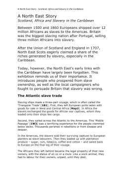 Scotland, Africa and Slavery in the Caribbean