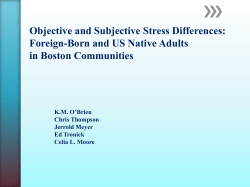 Objective and Subjective Stress Differences: Foreign