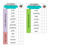 Class spelling rule gu guide guitar guest guardian guard guarantee