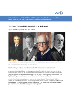 The Firms That Could Rival Cravath &mdash; In Hollywood