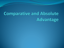 Comparative and Absolute Advantage