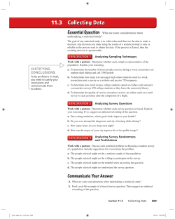 11.3 Collecting Data text Lesson and Exercises