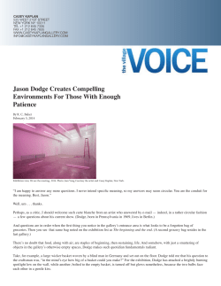 Jason Dodge Creates Compelling Environments For Those With
