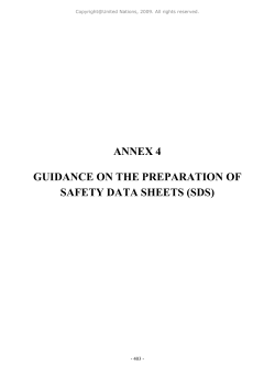 annex 4 guidance on the preparation of safety data sheets