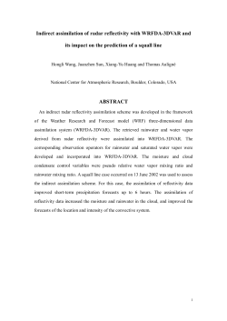 Indirect assimilation of radar reflectivity with WRFDA
