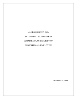 Allegis Group, Inc. Retirement Savings Plan