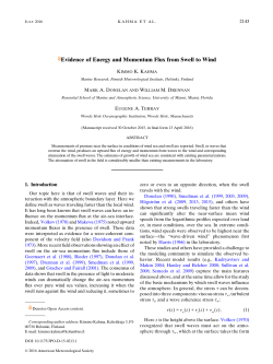 Evidence of Energy and Momentum Flux from Swell to Wind