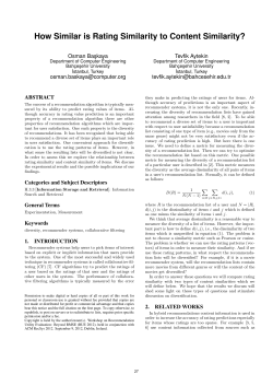 How Similar is Rating Similarity to Content Similarity?