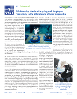 Lake Tanganyika Productivity and Nutrient Uptake ProODO