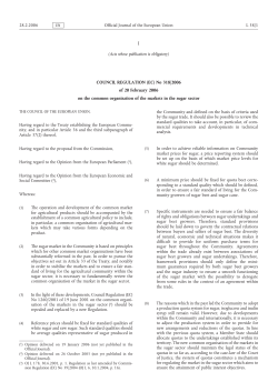 (Acts whose publication is obligatory) COUNCIL REGULATION (EC