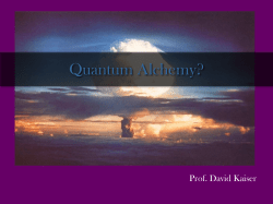 Quantum Alchemy? - MIT OpenCourseWare