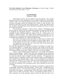 Art and Education - Catherine Z. Elgin