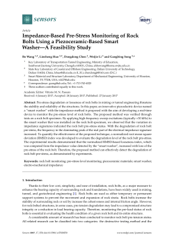 Impedance-Based Pre-Stress Monitoring of Rock Bolts Using a