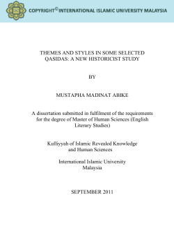 THEMES AND STYLES IN SOME SELECTED - Library