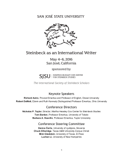 Steinbeck as an International Writer