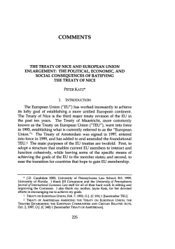 The Treaty of Nice and European Union Enlargement