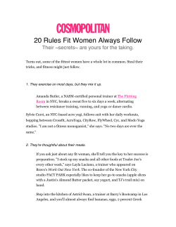 20 Rules Fit Women Always Follow
