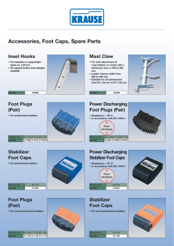 Accessories, Foot Caps, Spare Parts