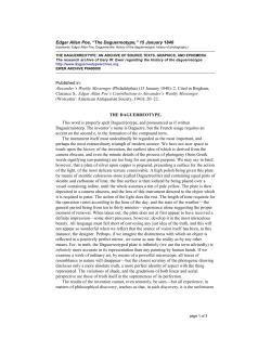 Edgar Allan Poe, &ldquo;The Daguerreotype,&rdquo; 15 January 1840