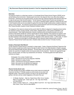 My Classroom Physical Activity Pyramid