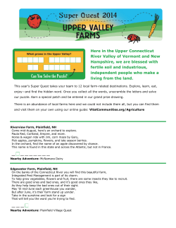 Here in the Upper Connecticut River Valley of