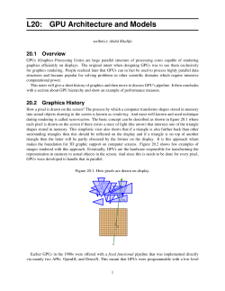 L20: GPU Architecture and Models