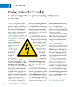 Roofing and electrical conduit