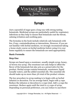 Basic Cough Syrup - Vintage Remedies
