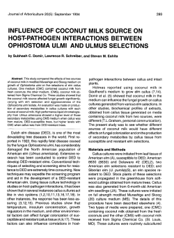 INFLUENCE OF COCONUT MILK SOURCE ON HOST