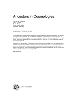 Ancestors in Cosmologies