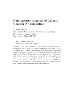 Cointegration Analysis of Climate Change: An Exposition