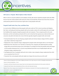 Prepaid Credit Cards: Fees, Fees, and More Fees Gift Cards vs