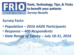 2016 AADE-FRIO&reg; Survey - FRIO Insulin Cooling Case