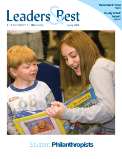 Student Philanthropists - Leaders and Best