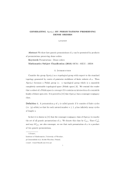 GENERATING Sym(&omega;) BY PERMUTATIONS PRESERVING DENSE