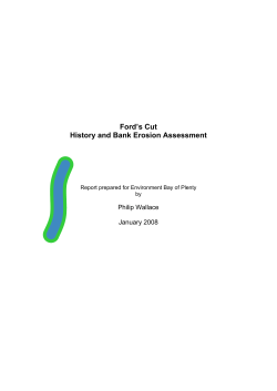 Ford`s Cut History and Bank Erosion Assessment