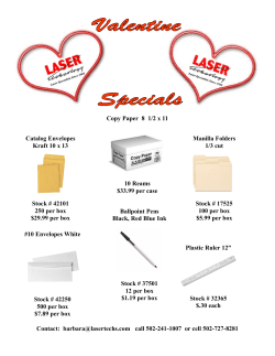 Copy Paper 8 1/2 x 11 10 Reams $33.99 per case Catalog