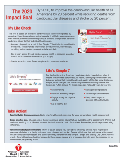 The 2020 Impact Goal - American Heart Association