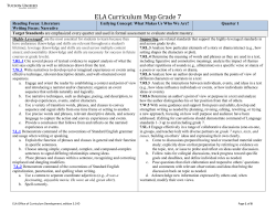 ELA Curriculum Map Grade 7